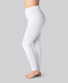 Bamboe legging met verborgen elastiek in het wit voor dames