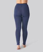 Bamboe leggings met verborgen elastiek in marineblauw voor dames