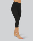Bamboe 3/4 legging in zwart voor dames