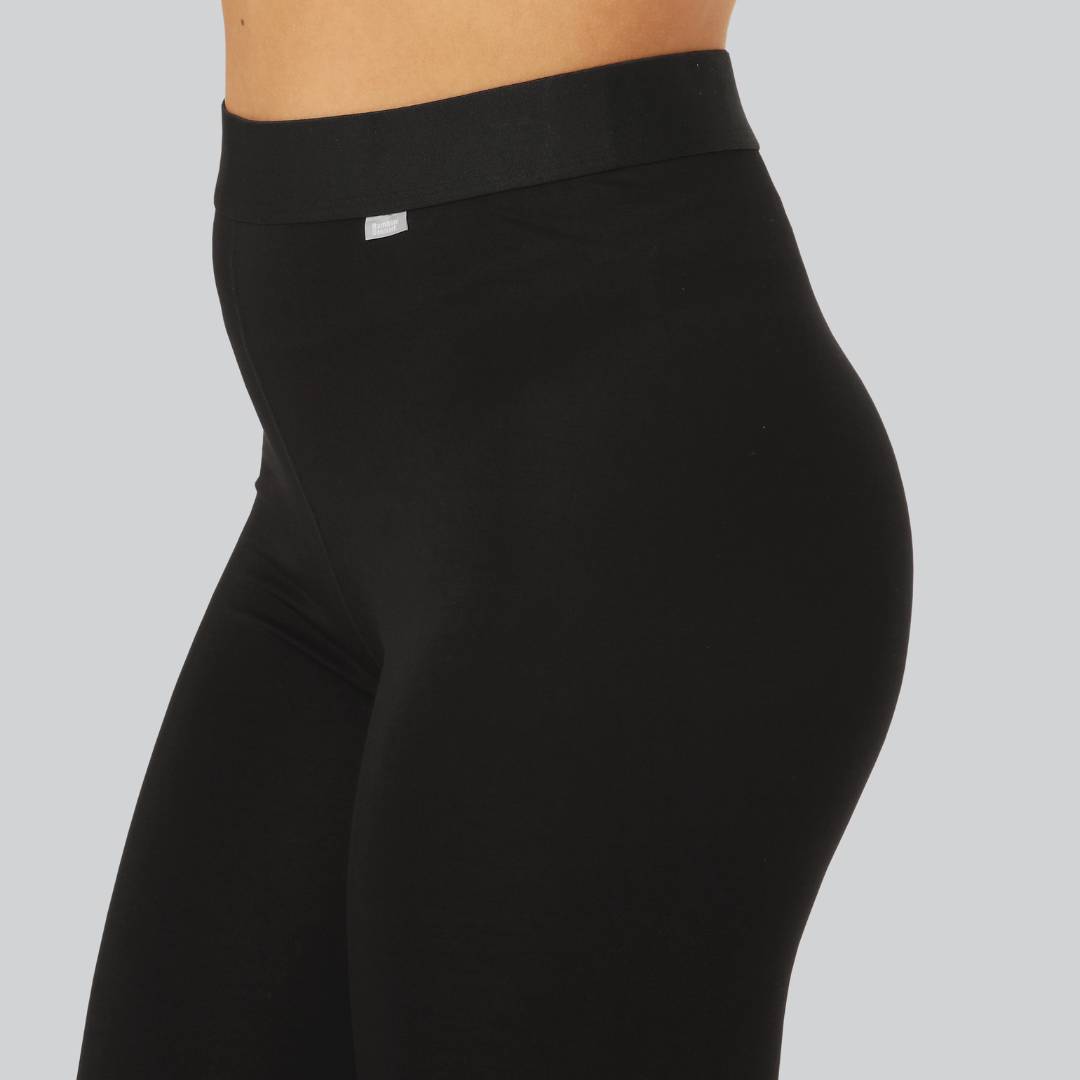 Bamboe 3/4 legging in zwart voor dames