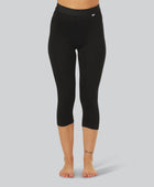 Bamboe 3/4 legging in zwart voor dames