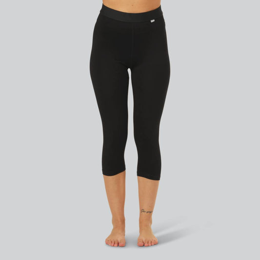 Bamboe 3/4 legging in zwart voor dames