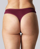 Bamboe string in bordeauxrood