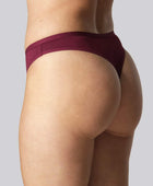 Bamboe string in bordeauxrood