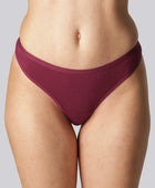 Bamboe string in bordeauxrood