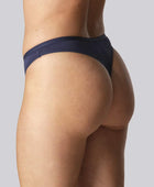 Bamboe teenslipper in marineblauw