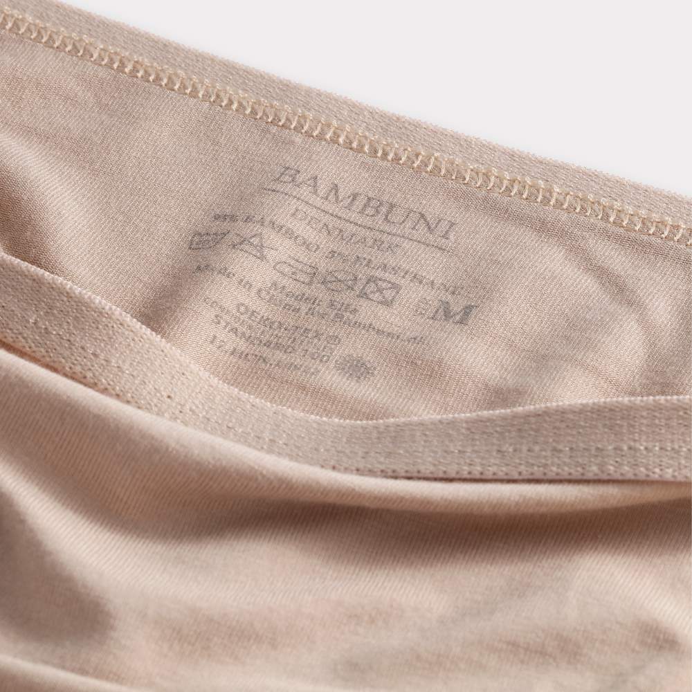 Bamboe string in beige