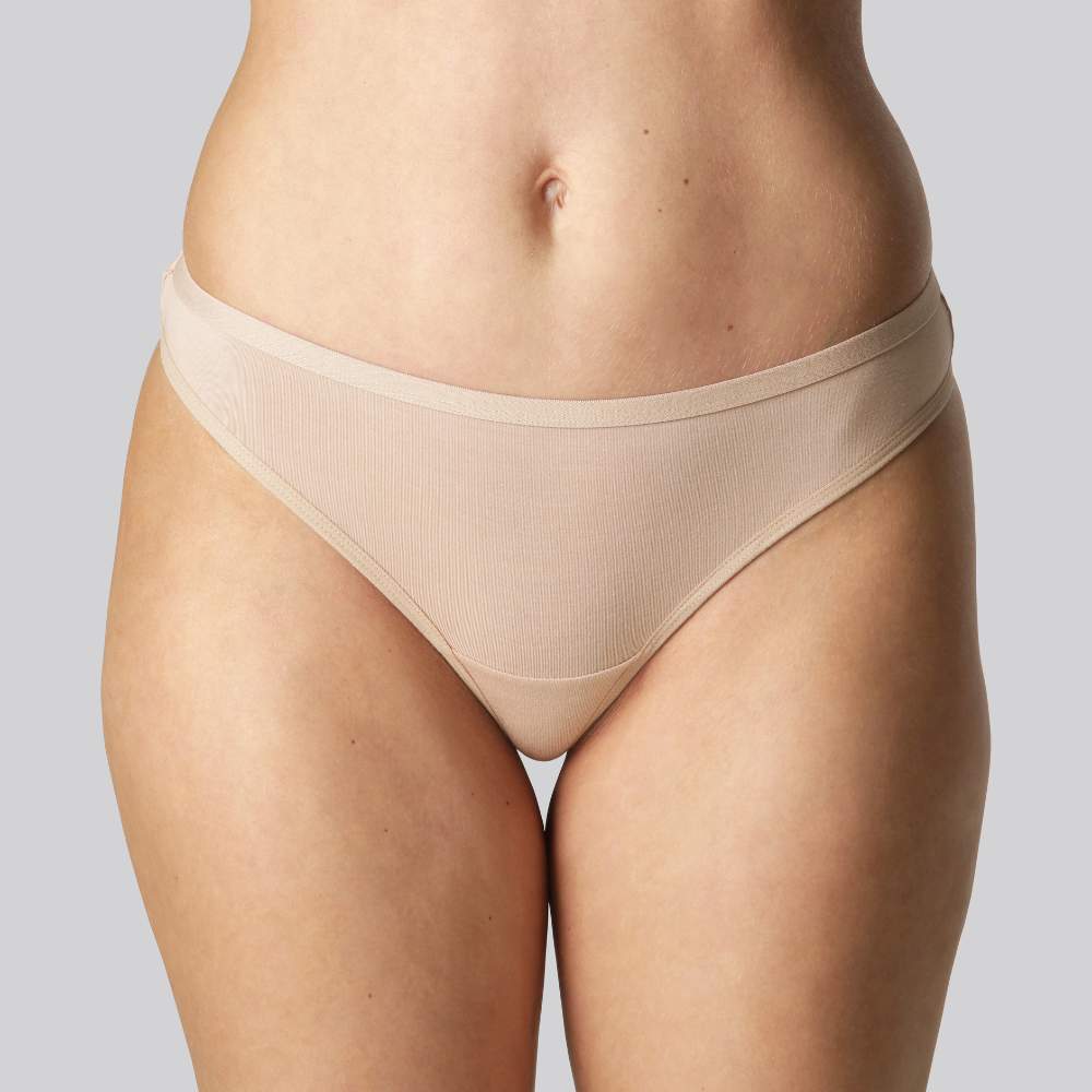 Bamboe string in beige