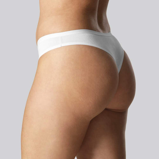 Bamboe string in wit