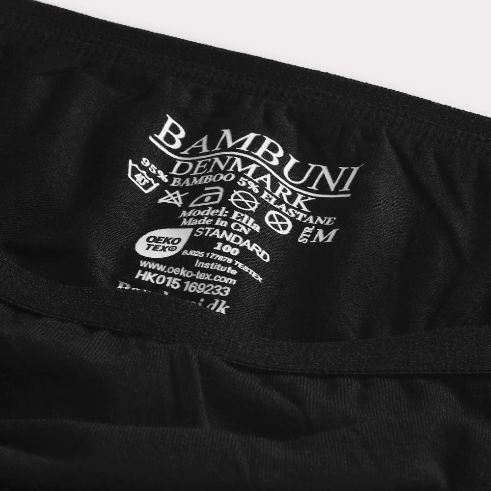 Bamboe string in zwart