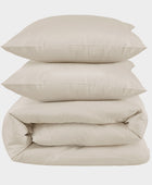 Bamboe tweepersoonsbedlinnen in beige van Bambuni