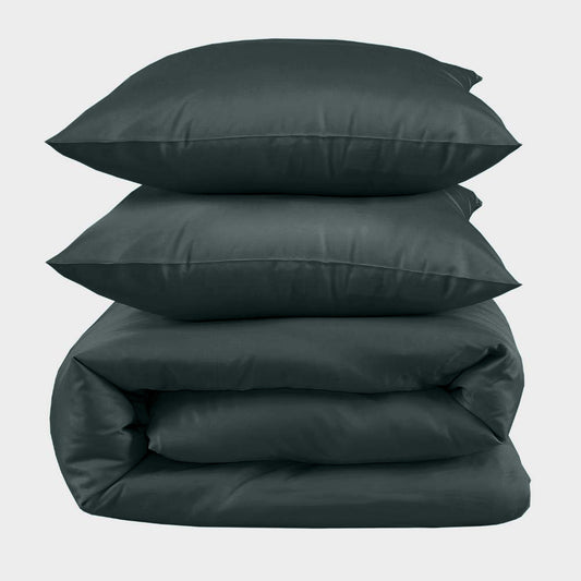 Bamboe tweepersoonsbedlinnen in groen van Bambuni