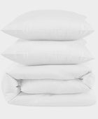 Bamboe tweepersoonsbedlinnen in wit van Bambuni