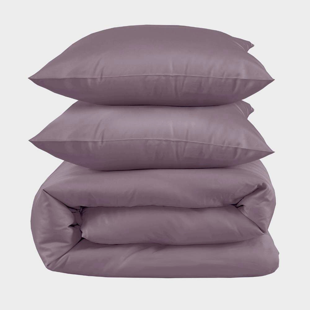 Bamboe tweepersoonsbedlinnen in een zure tint van Bambuni