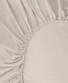 Bamboe hoeslaken in beige