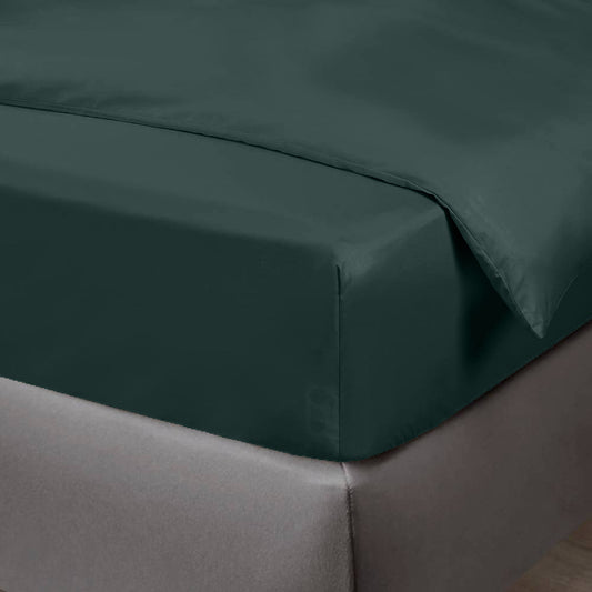 Bamboe hoeslaken in groen