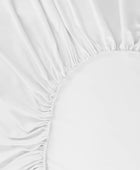 Bamboe hoeslaken in wit