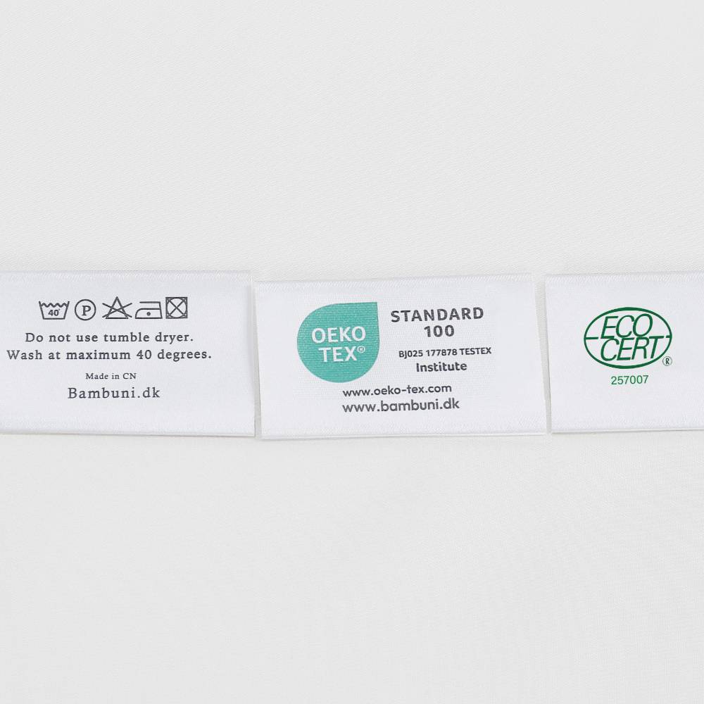 Bamboe hoeslaken in wit