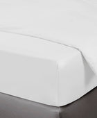 Bamboe hoeslaken in wit