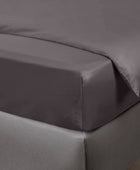 Bamboe hoeslaken in antracietgrijs