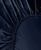 Bamboe hoeslaken in marineblauw