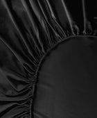 Bamboe hoeslaken in zwart