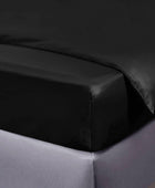 Bamboe hoeslaken in zwart