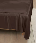 Bamboe plat laken in kastanjebruine kleur