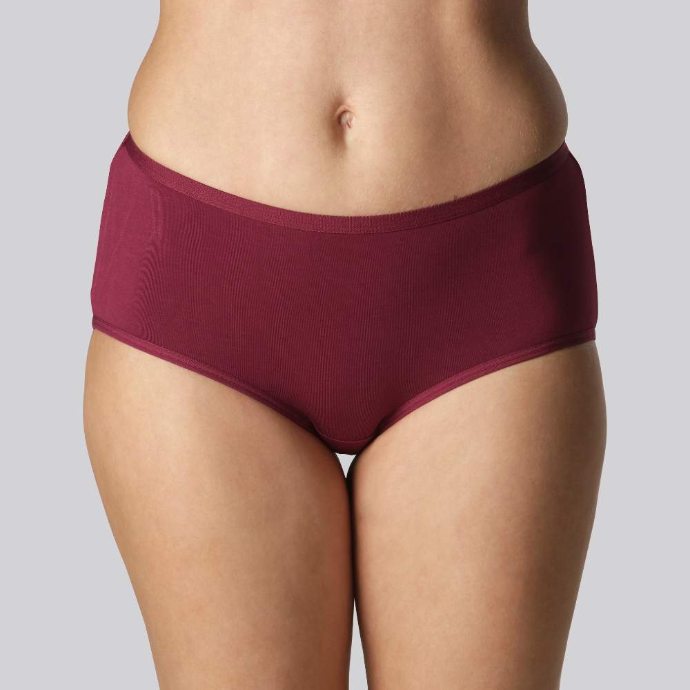 Hipster slipje van bamboe in bordeauxrood