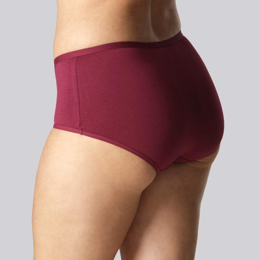 Hipster slipje van bamboe in bordeauxrood