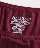 Hipster slipje van bamboe in bordeauxrood