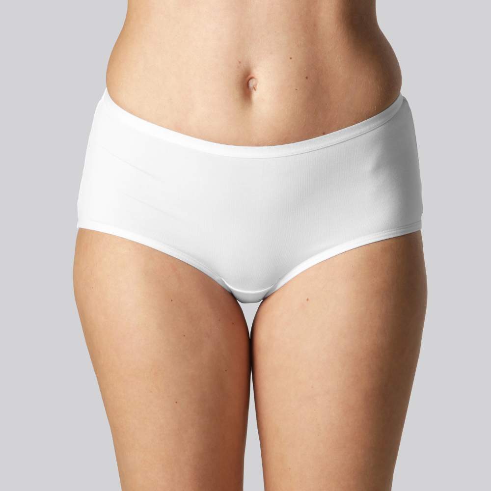 Hipster slipje van bamboe in het wit