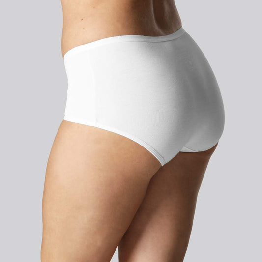 Hipster slipje van bamboe in het wit