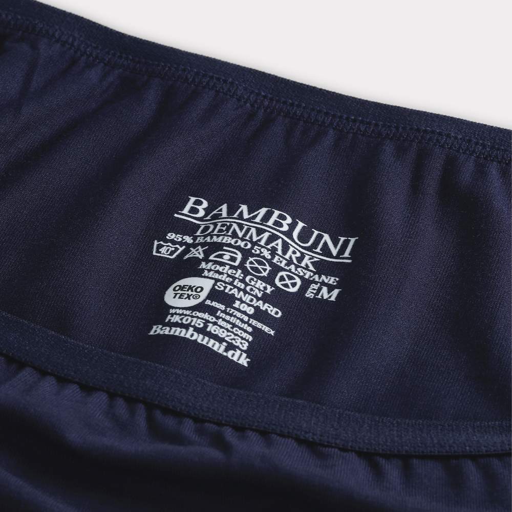 Hipster slip van bamboe in marineblauw