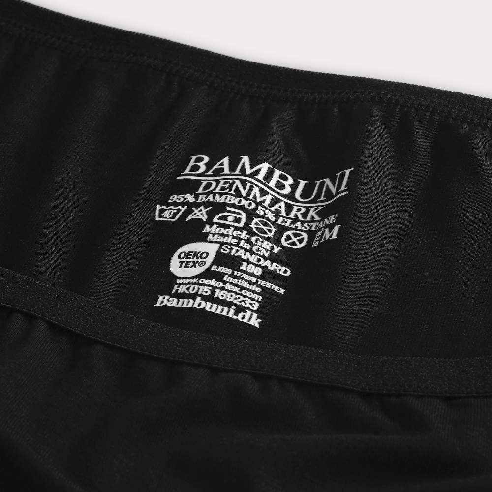 Hipster slipje van bamboe in zwart