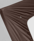 Bamboe hoeslaken in kastanjebruin