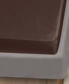 Bamboe hoeslaken in kastanjebruin