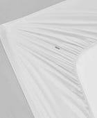 Bamboe hoeslaken in wit