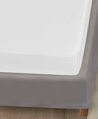 Bamboe hoeslaken in wit