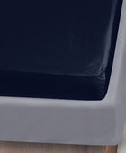 Bamboe hoeslaken in marineblauw