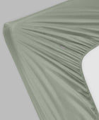 Bamboe hoeslaken in olijfgroen