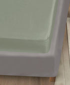 Bamboe hoeslaken in olijfgroen