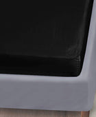 Bamboe hoeslaken in zwart