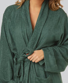 Bamboe badjas in groen voor dames