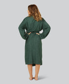 Bamboe badjas in groen voor dames