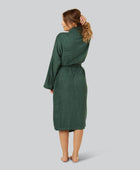 Bamboe badjas in groen voor dames