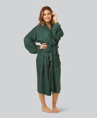 Bamboe badjas in groen voor dames