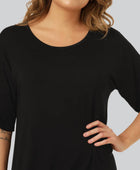 Bamboe nachthemd in zwart voor dames