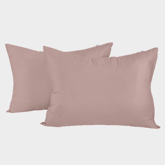 Bamboe kussensloop 50x70 cm in oudroze