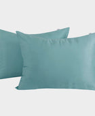 Bamboe kussensloop 50x70 cm in zeeblauw